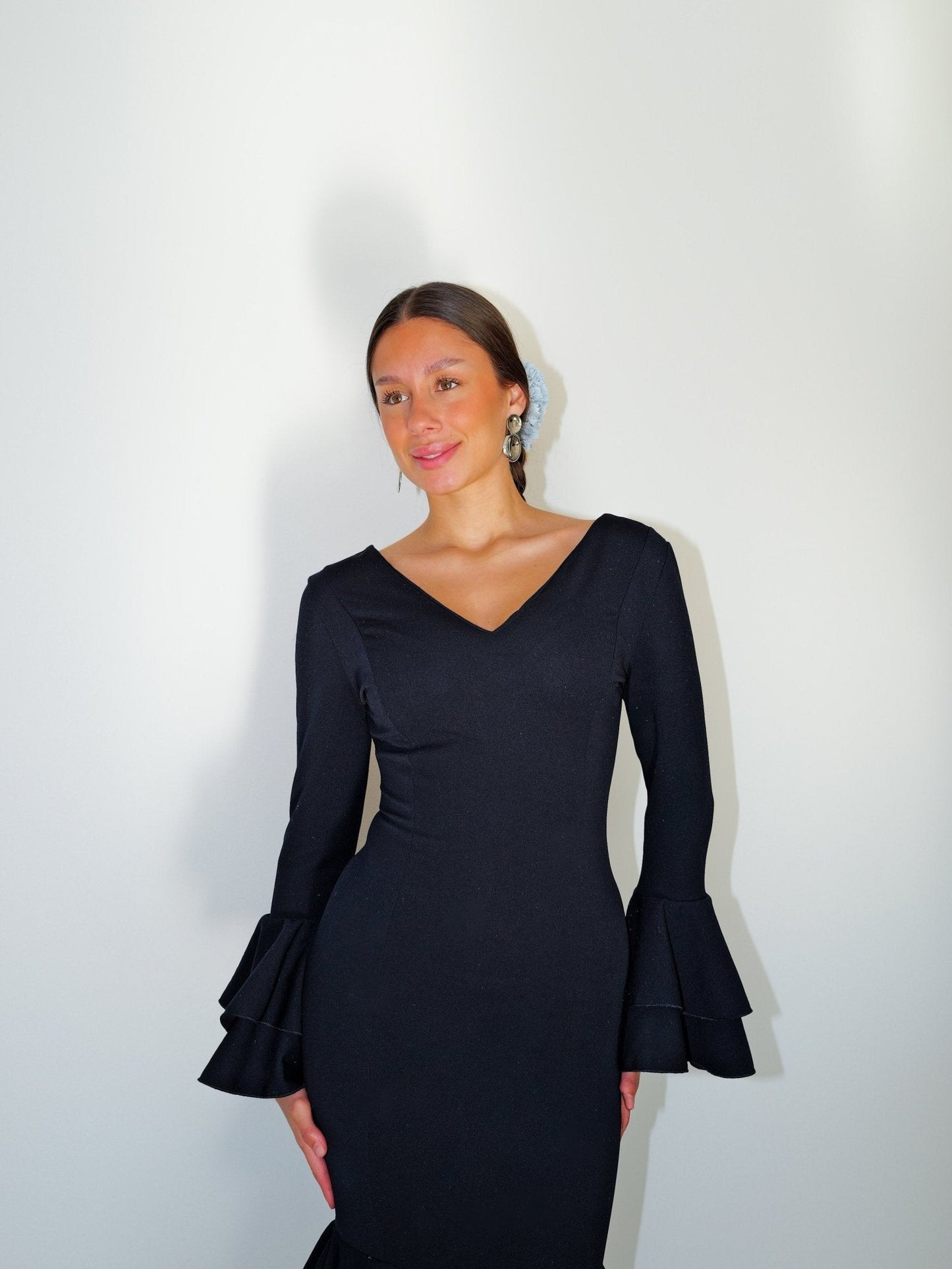 Traje flamenca volantes marino