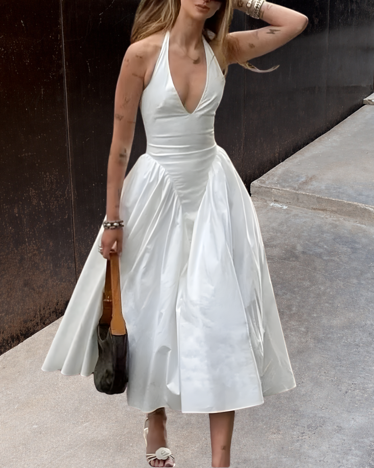 ADELINA™ | VESTIDO MAXI PURO MUJER