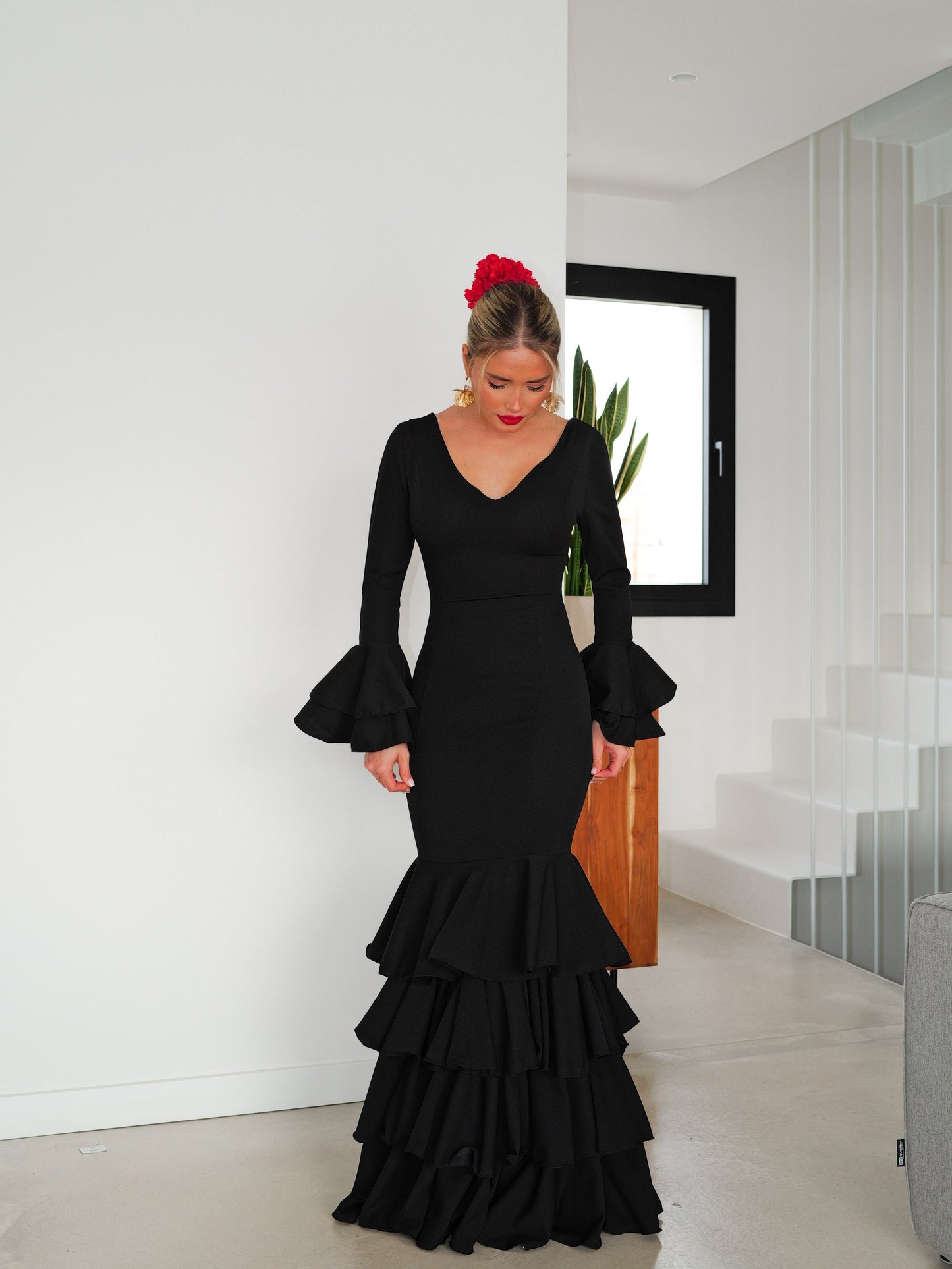 Traje flamenca volantes negro