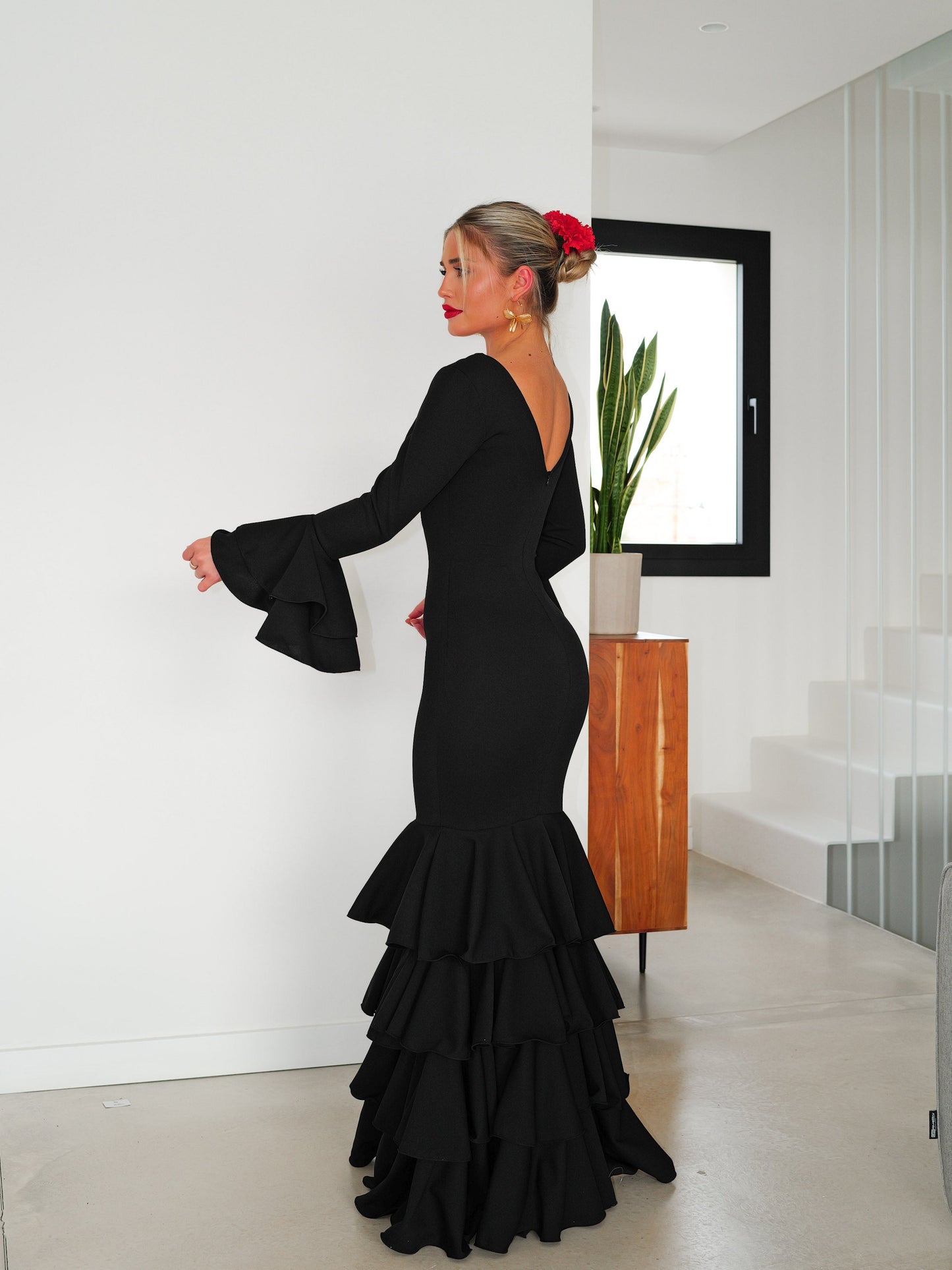 Traje flamenca volantes negro