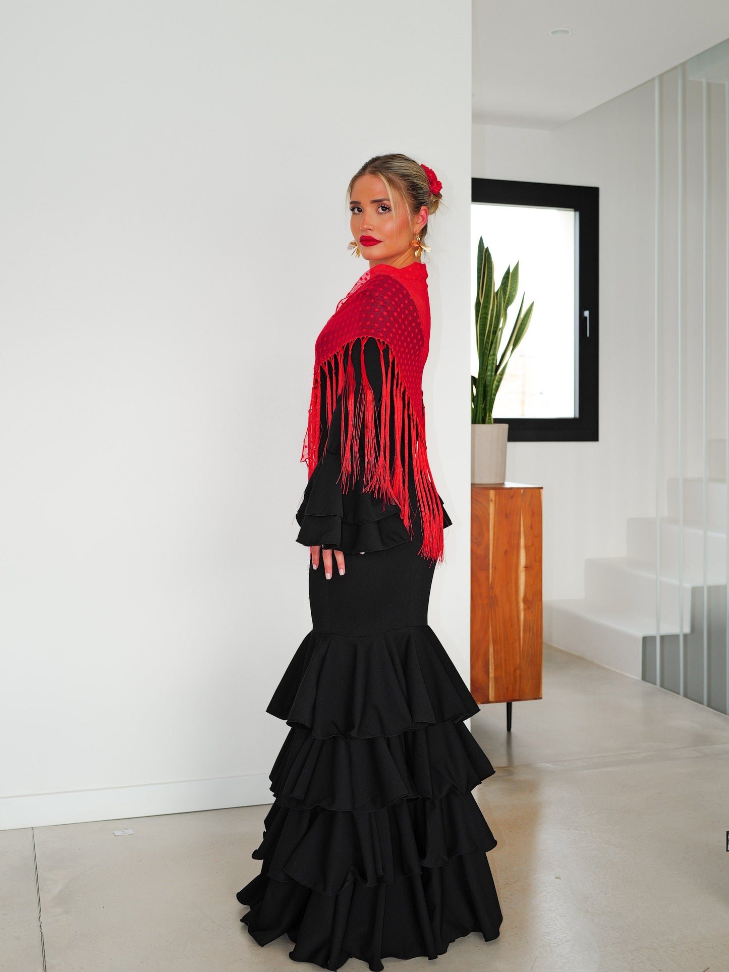 Traje flamenca volantes negro