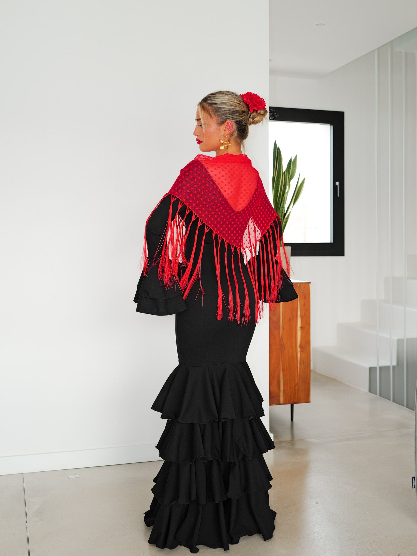 Traje flamenca volantes negro