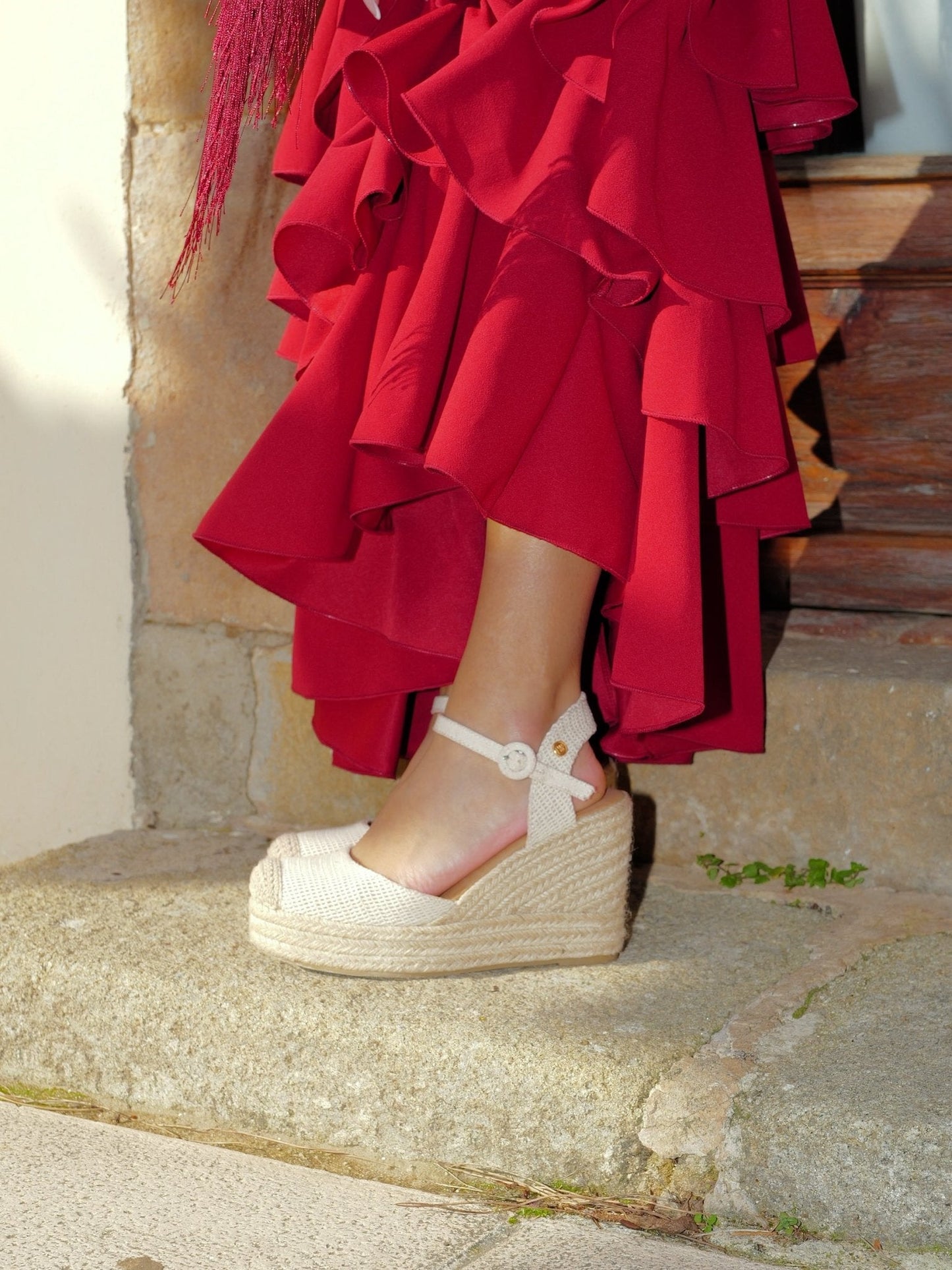 Cuñas esparto beige