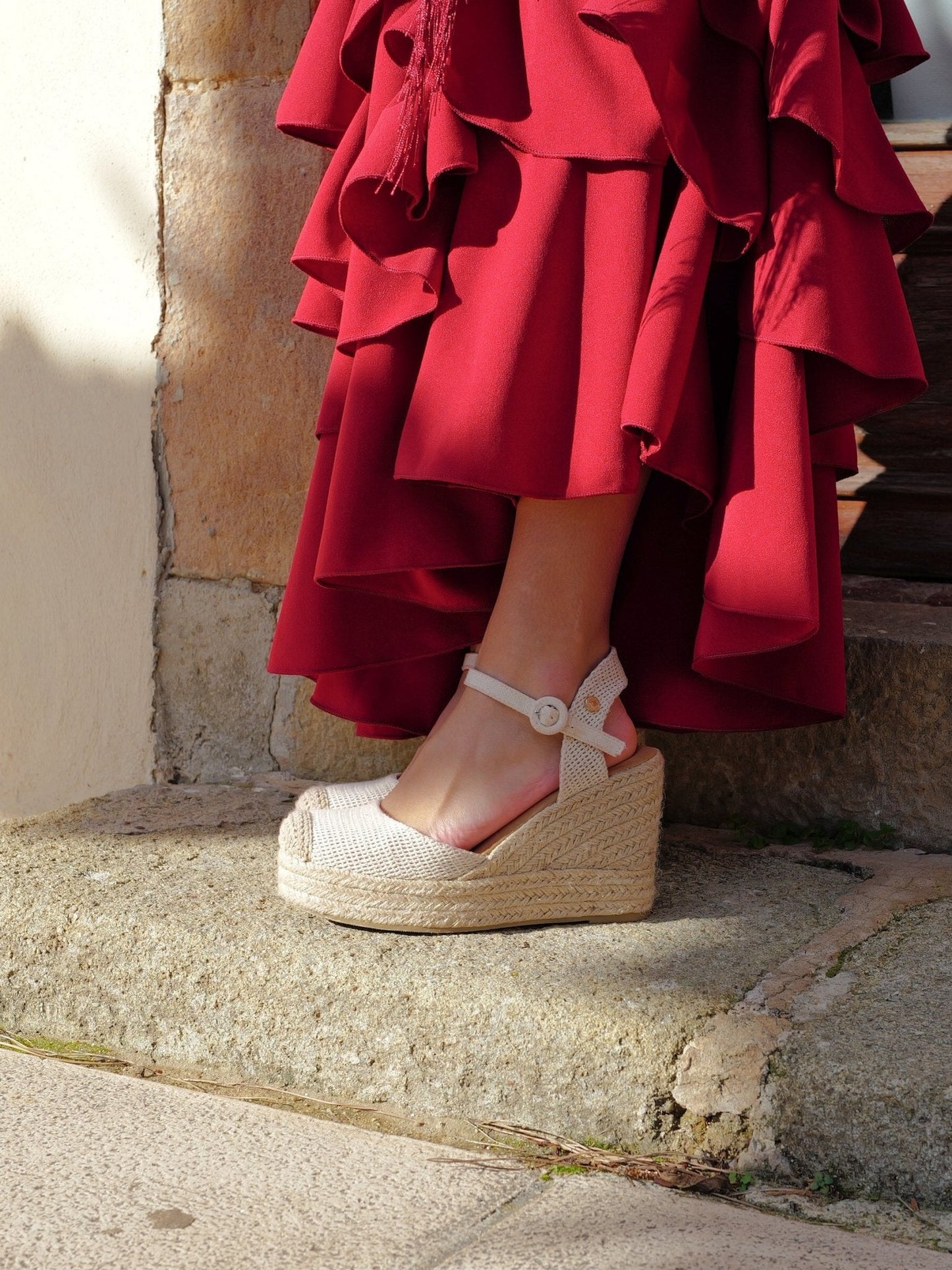 Cuñas esparto beige