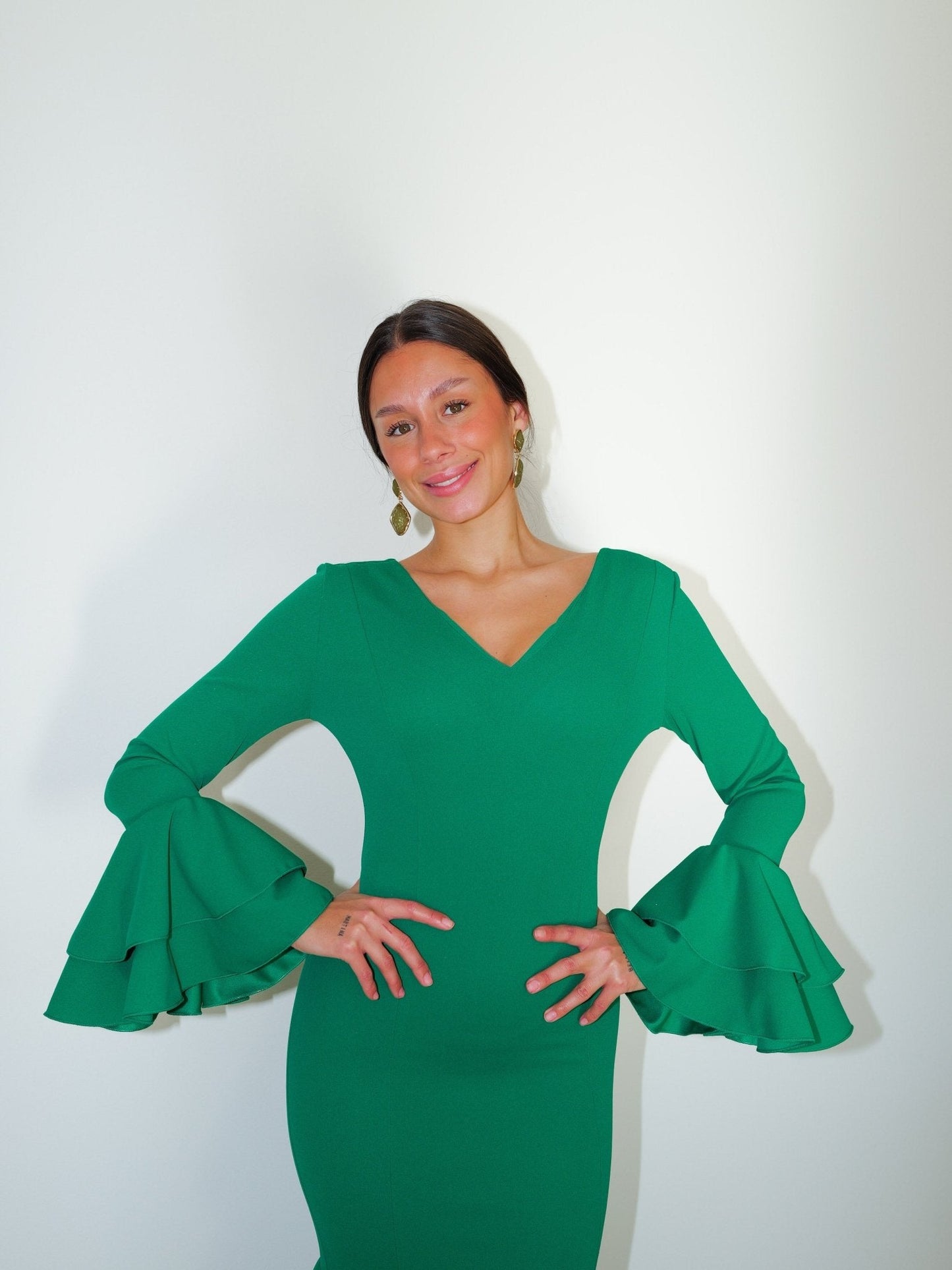 Traje flamenca volantes verde